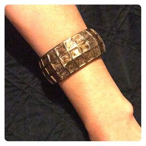 Gold Metallic Bangle Cuff Bracelet